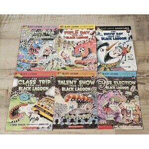 Lot of 6 Black Lagoon Adventures Chapter Books Mike Thaler Scholastic Paperback